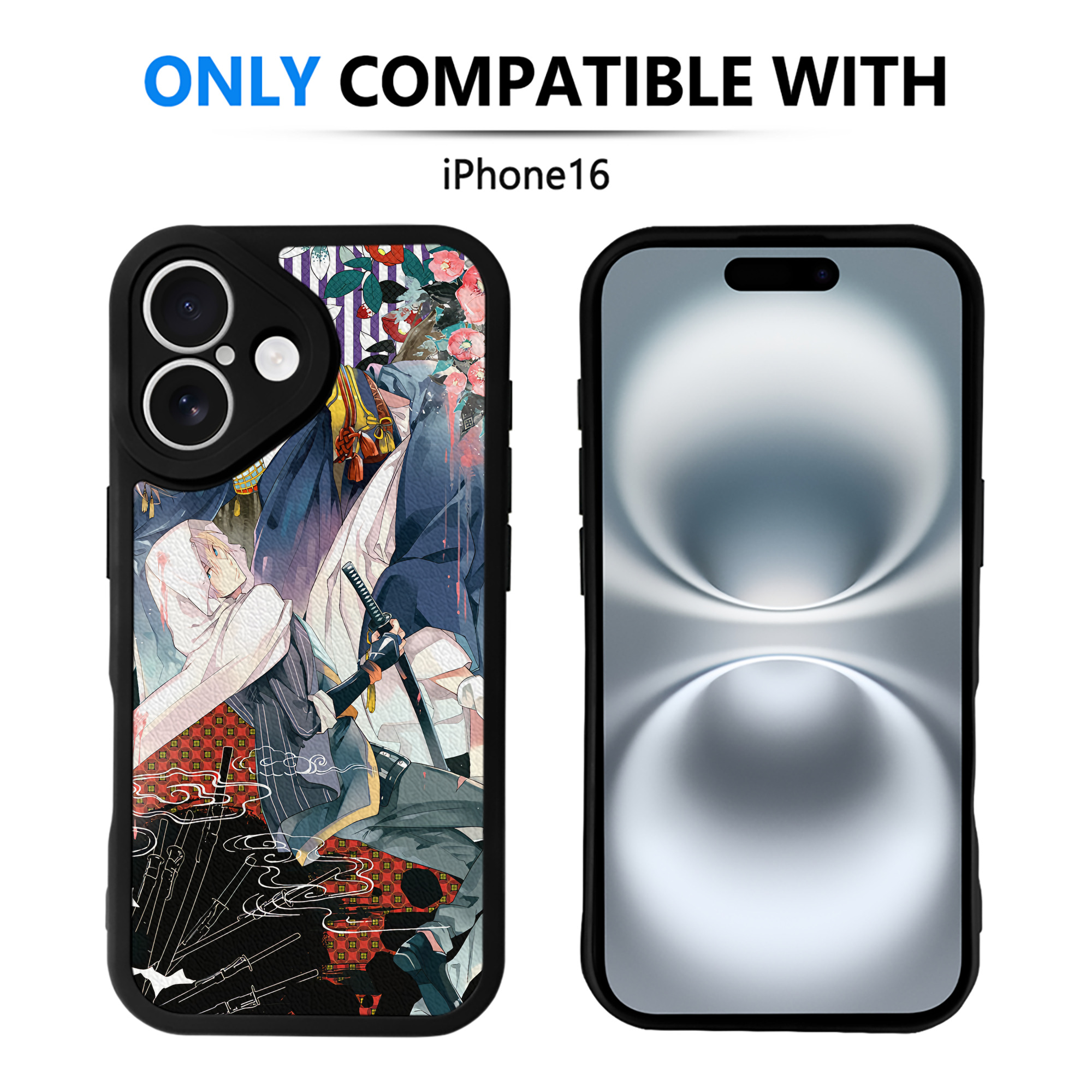 （画像用） 刀剣乱舞 Touken Ranbu 【iPhone 16シリーズ対応】シリコンスマホケース（レザー調） 材質：シリコン